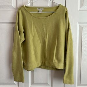 Orvis chartreuse green crew neck sweatshirt (M)